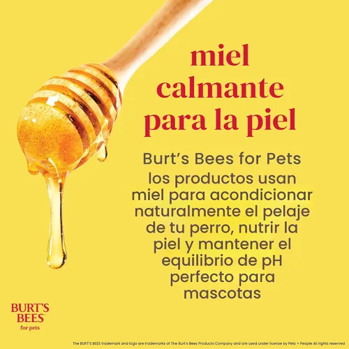 Vista 6 de Champú 2 en 1 Burts Bees para perrito, no irrita los ojos, paquete de de 1