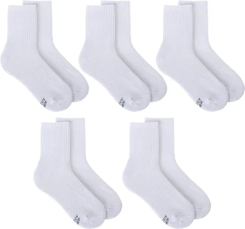 Vista 5 de Calcetines deportivos de algodón con soporte de arco para entrenamiento atlético para hombres y mujeres