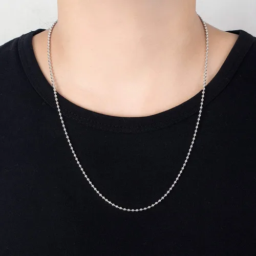 Vista 4 de Moda 100% 925 plata esterlina collar hombres y mujeres 0.091 in 18 "20" 22 "24" 26 "28" plata maciza cadena colgante de eslabones joyería regalo