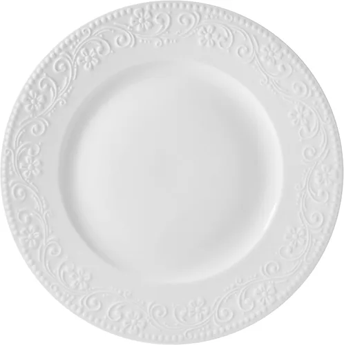 Vista 7 de Pfaltzgraff Charm - Juego de vajilla de 24 piezas, platos de porcelana blanca, cuencos