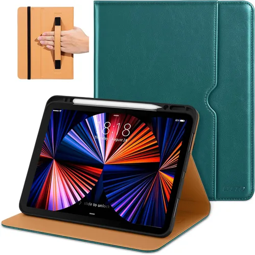 Vista 22 de DTTO para iPad Pro 12.9 6ª / 5ª / 4ª / 3ª generación Funda 2022/2021/2020/2018, Funda de cuero premium tipo folio con soporte integrado