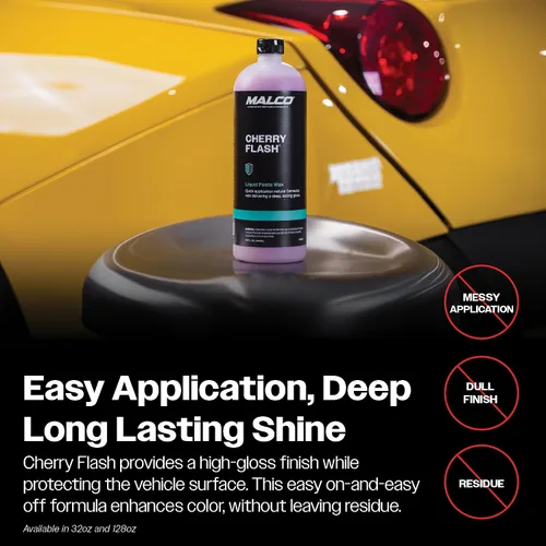 Vista 7 de Malco Cherry Flash - Cera de pasta líquida para autos – Protege y dale brillo a tu vehículo/La forma más fácil de encerar manualmente tu auto/Brillo