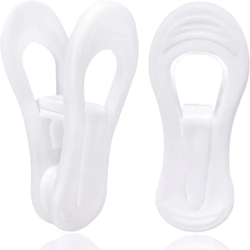 Vista 7 de TOFIIGREM Clips de colgador negros 30 PIEZAS, clips de perchas de plástico perfectos para perchas de terciopelo de plástico, pines para ropa