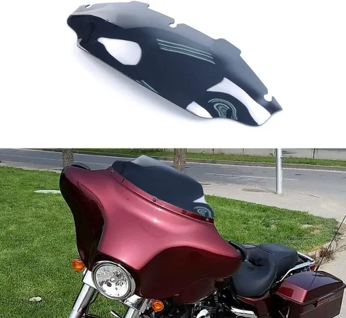 Vista 4 de Smoke 6" Wave Windshield Windscreen Fit For 1996-2013 Harley Davidson Touring Street Glide/Electra Glide/Ultra Limited/Tri Glide FLHT FLHX FLHXS