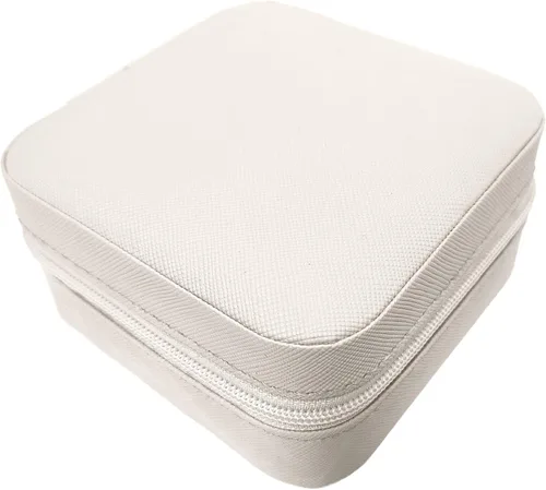 Vista 7 de Joyero pequeño de viaje, mini joyero portátil de cuero, organizador de anillos, estuche organizador de anillos, cajas de regalo para niñas