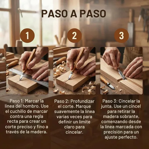 Vista 7 de 2 paquetes de cuchillo de marcado para carpintería con hoja de acero de alto carbono - Cuchillo de doble bisel de precisión para marcado Paquete de 2