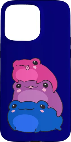 Vista 30 de Funda estética para iPhone 12/12 Pro Bisexual Flag Color Frogs Sutil Bi Pride LGBTQ