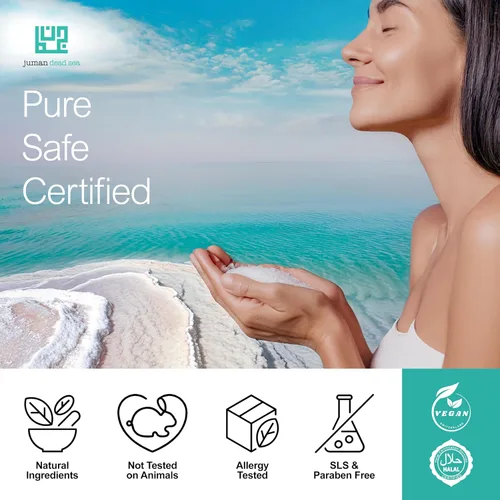 Vista 3 de Juman Set de regalo de labios de minerales del mar muerto Con aceites esenciales Set exfoliante labial e hidratante Masilla y canela Vegano