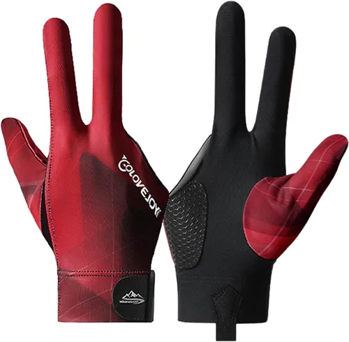 Vista 9 de Guantes de billar para mano derecha, guantes de billar de 3 dedos, guantes de billar para taco de piscina, guantes de billar transpirables de secado