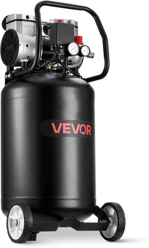 Vista 10 de VEVOR Compresor de aire de 13 galones, 2 HP, 4.6 SCFM a 90 PSI, tanque sin aceite, funcionamiento silencioso de 66 dB, ideal para inflar neumáticos