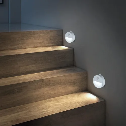 Vista 10 de EverBrite Luz Nocturna Recargable con Sensor de Movimiento LED Redonda, Luz Nocturna LED Activada por Movimiento con 3 Modos de Iluminación, Control