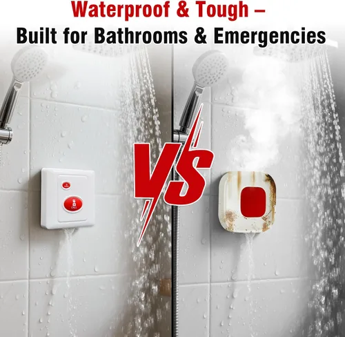 Vista 6 de Daytech Kit de alarma estroboscópica de emergencia a distancia, impermeable, para exteriores, sistema de advertencia de pánico fuerte