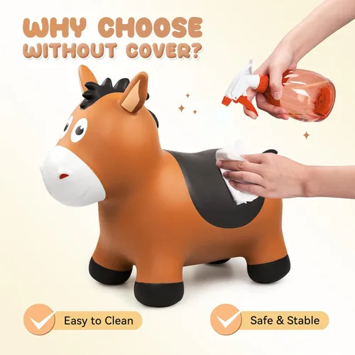 Vista 5 de VangeBow Caballo Saltarín para Niños de 1 a 3 años, Juguetes Inflables de Animales Saltarines para Niñas y Niños de 1, 2, 3, 4, 5 años, Juguetes
