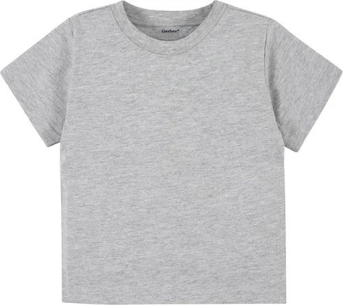 Vista 2 de Gerber Camiseta unisex de manga corta para bebé, 5 unidades, color liso, 5.64ozm, Neutro