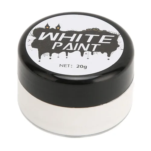 Vista 4 de Zyyini 2Pcs Face Body Paint Kit Black White Halloween Skull