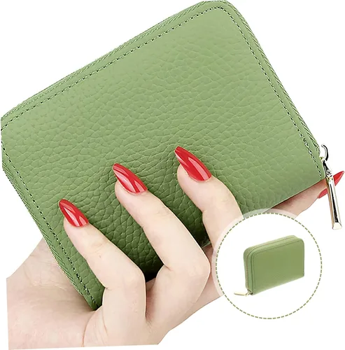 Vista 2 de Tofficu 2pcs Wallet Business Carteras Para Hombres De Cuero Original Billeteras De Hombres Cuero Original Bag Pouch Fashion Purse Small Cards