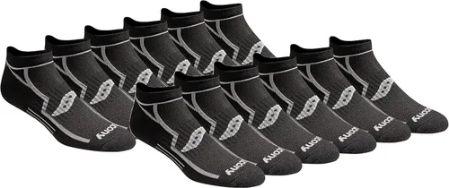 Vista 11 de Saucony Calcetines invisibles Rundry Bolt Performance para hombre, disponibles en tallas M-XXL (6, 12, 18 pares)