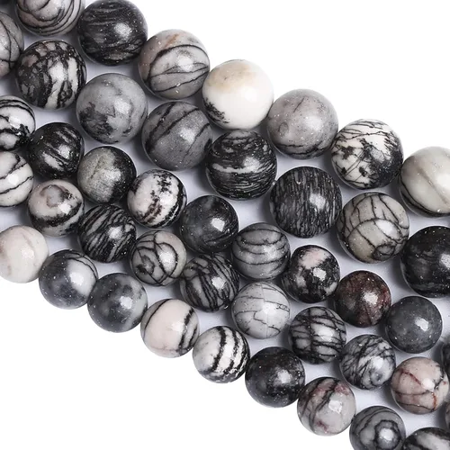 Vista 56 de 60 cuentas sueltas de piedra natural de turquesa africana de 0.236 pulgadas (6 mm) para hacer joyas, pulseras de bricolaje