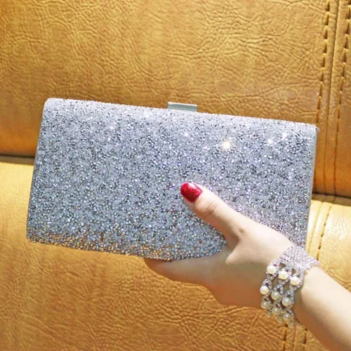 Vista 6 de Bolsos de mano de noche para mujer, bolso de mano de noche para fiesta, boda formal