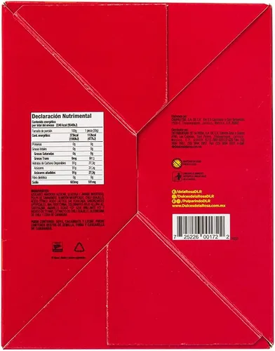 Vista 3 de De La Rosa Pulparindots Tamarindo extra caliente, 12 paquetes, 10 piezas EA. Auténtico caramelo mexicano