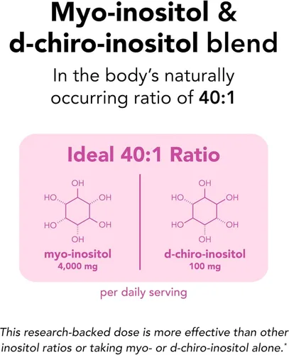 Vista 2 de Theralogix Ovasitol Inositol en polvo - Suministro de 90 días - Myo-Inositol y D-Chiro Inositol para el equilibrio hormonal y el soporte