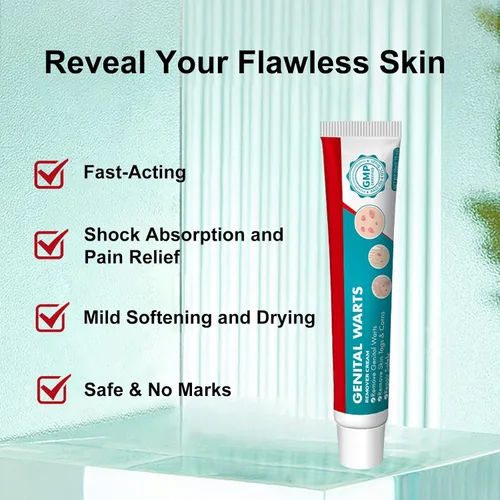 Vista 5 de Crema eliminadora de verrugas gencial de acción rápida para hombres y mujeres, crema para eliminar verrugas para todo el cuerpo, 0.71 oz
