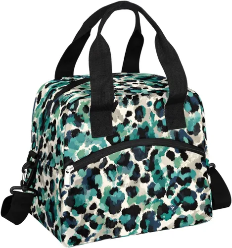 Vista 8 de Pardick Bolsa de almuerzo aislada con diseño de galaxia colorida para mujeres y hombres y adultos, con purpurina, grande, hielera, térmica A01