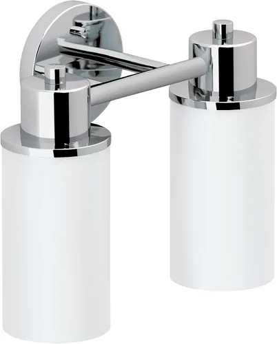 Vista 8 de Moen DN0761BG Iso - Accesorio de tocador de baño de doble montaje con 1 luz con vidrio esmerilado, oro cepillado