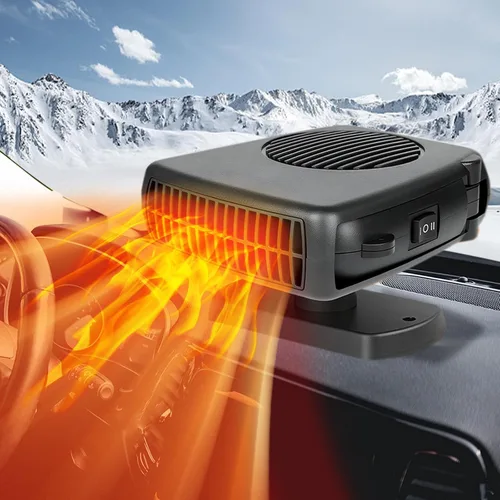 Vista 5 de Calentador de coche, calentador de coche portátil de 12 V 200 W que se conecta al encendedor de cigarrillos, descongelador para parabrisas