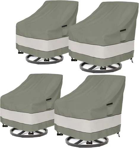 Vista 23 de Cubiertas para juego de muebles de patio Aacabo para 3 piezas de bistró al aire libre, cubierta impermeable 100% para muebles de exterior para 2