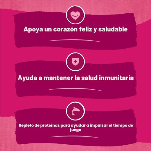Vista 8 de Purina Friskies - Remolinos de salsa con sabores de pollo, salmón y salsa, comida seca para gatos, bolsa de 3.15 libras