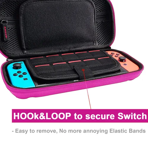 Vista 64 de daydayup Switch Carrying Case Compatible with Nintendo Switch 2, with 24 Games Cartridges Protective Hard Shell Travel Carrying Case Pouch for