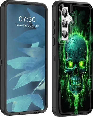 Vista 38 de Funda para Galaxy S23 5G, híbrida de doble capa (tapa a prueba de polvo integrada) (soporte magnético para automóvil) a prueba de golpes, protección