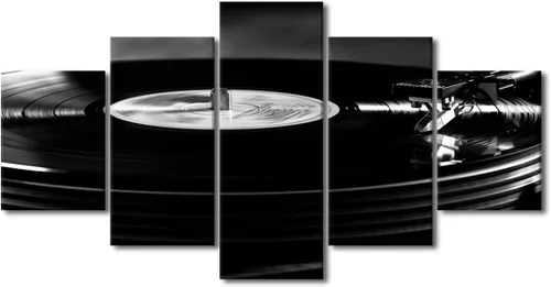 Vista 48 de Lienzo decorativo para pared, diseño de DJ Music Mixes the Track HD impreso en pinturas, 5 piezas de imágenes abstractas para sala de estar, obra