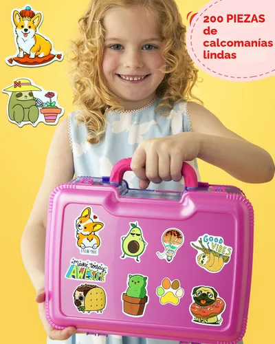 Vista 4 de 200 piezas de calcomanías para botellas de agua para niños, calcomanías lindas para botellas de agua, paquete de calcomanías de vinilo impermeables