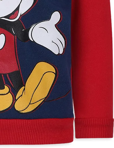 Vista 5 de Disney Sudadera con capucha de Mickey Mouse con media cremallera para niño, negrorojoazul