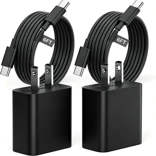 Vista 10 de Matsusho Cargador para iPhone 17 y 16 de carga rápida de 10 pies, paquete de 2 bloques de cargador de pared USB C de 20 W con cable de carga tipo C