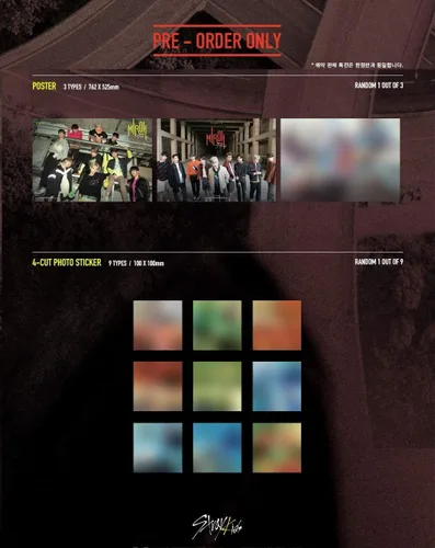 Vista 4 de STRAY KIDS - Clé 1: MIROH [Standard- Miroh ver.] - Paquete de CD, Photobook, Photocard, Póster plegado con beneficio de prepedido, juego