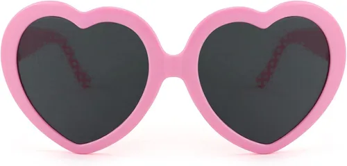 Vista 6 de FEISEDY Gafas de sol con forma de corazón para mujer efecto de corazón difracción de amor para fiesta regalo para niños
