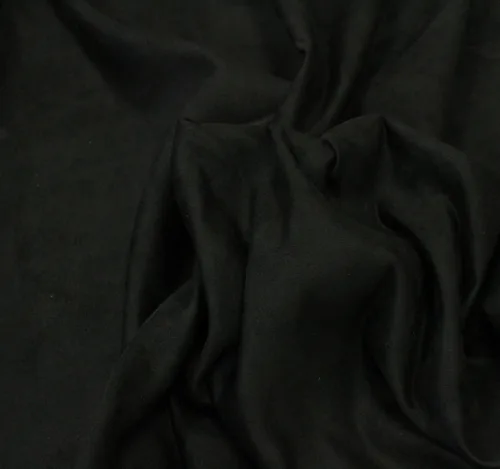 Vista 3 de Mybecca Funda para muebles de tela de gamuza negra de microgamuza y tela de uso general, tela de 58/60 pulgadas de ancho se vende por yarda