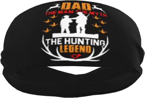 Vista 4 de Dad The Man The Myth The Hunting Levend Headband for Men Women Sports Sweatband for Fitness Exercise Moisture Wicking Running Yoga Hairbands