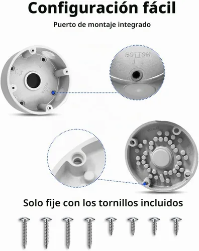 Vista 7 de {Caja de conexiones de cámara impermeable} Soporte universal para cámara de seguridad bala, cable oculto, carcasa eléctrica de metal, cubierta