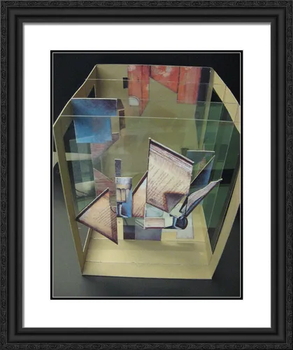 Vista 5 de ArtDirect Gris, Juan 20x24 Black Modern Framed Art Print Titled: Cubism