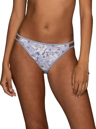 Vista 45 de Vanity Fair Bragas de bikini con tira para mujer, Illumination, con elástico sedoso y ribete de satén Paquete de 3 Negro (Midnight Black)