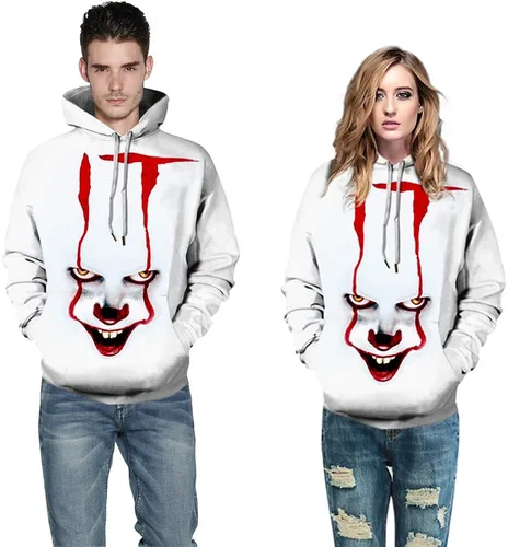 Vista 5 de Plustrong Sudaderas con capucha 3D unisex novedosas y divertidas para Halloween y Navidad