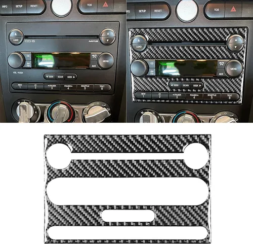 Vista 9 de NVCNX Recorte de fibra de carbono real para accesorios interiores Ford Panel de CA