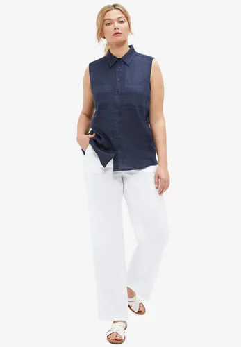 Vista 6 de Ellos - Pantalones con cordón para mujer, mezcla de lino