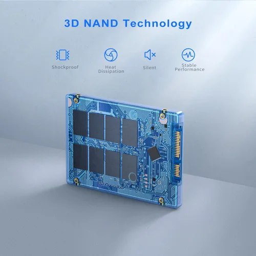 Vista 4 de Vansuny - Disco duro SSD interno de estado sólido SATA III de 128 GB 2.5” Unidad interna avanzada de NAND 3D Flash de hasta 450 MB/s para PC