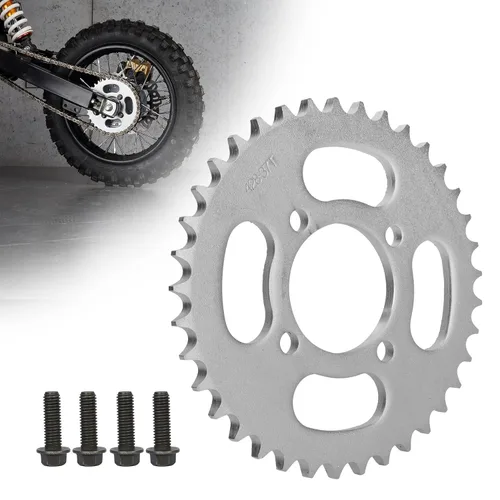 Vista 13 de RUTU Piñón de Cadena 420 Piñón Trasero 35 Dientes 76mm para Motocicletas Chinas de 50 70 90 110 125 140cc 150 160 170 Cc Apollo RFZ CRF50 XR50 SDG