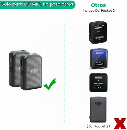 Vista 2 de Paquete de 2 protectores de viento para micrófono DJI MIC, funda peluda